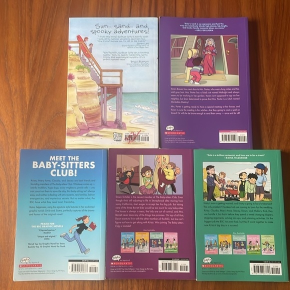 Graphic Novels Book Lot Set of 5 Surfside Girls Babysitters Club - Picture 3 of 3